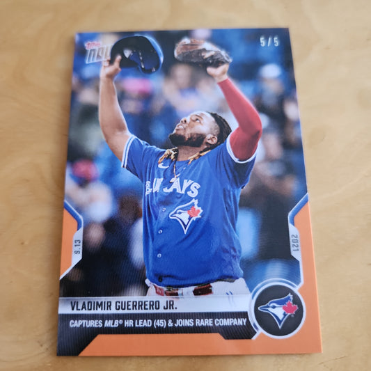 Topps Now Orange Vladimir Guerrero Jr. 5/5 #802
