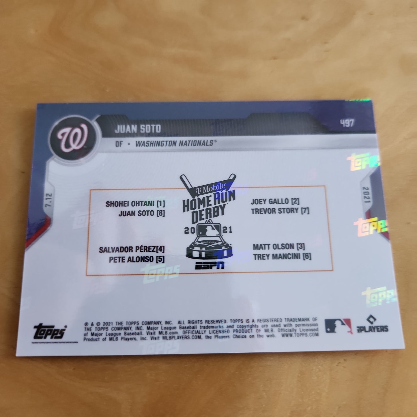Topps Now Orange Juan Soto 4/5 #497