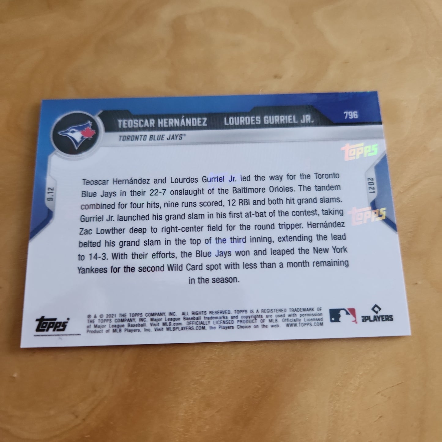 Topps Now Red Tedscar Hernàndez & Lourdes 1/10 #796