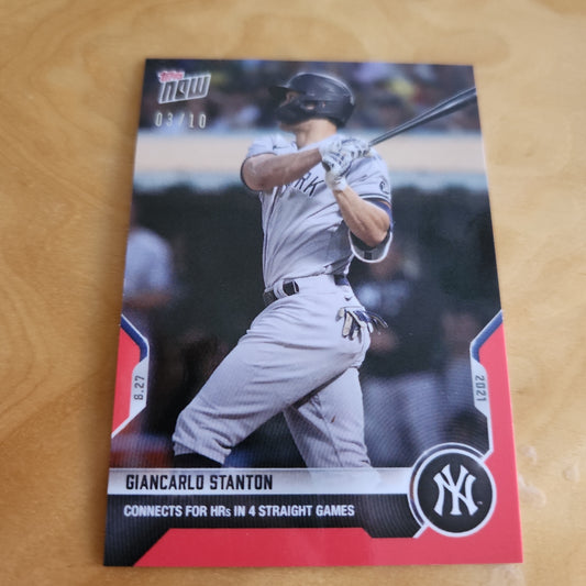 Topps Now Red Giancarlo Stanton 03/10 #720