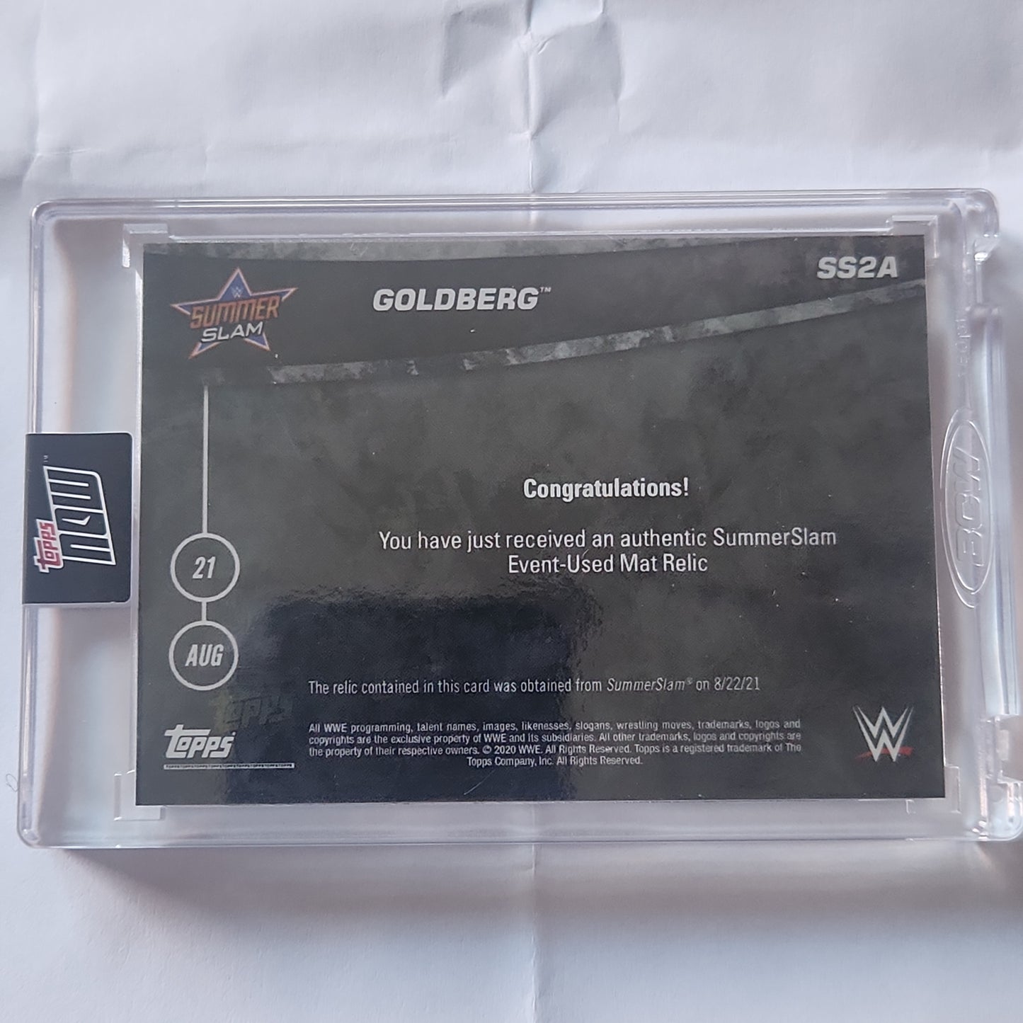 2021 Topps Now WWE Goldberg #SS2A Matt Relic 23/25