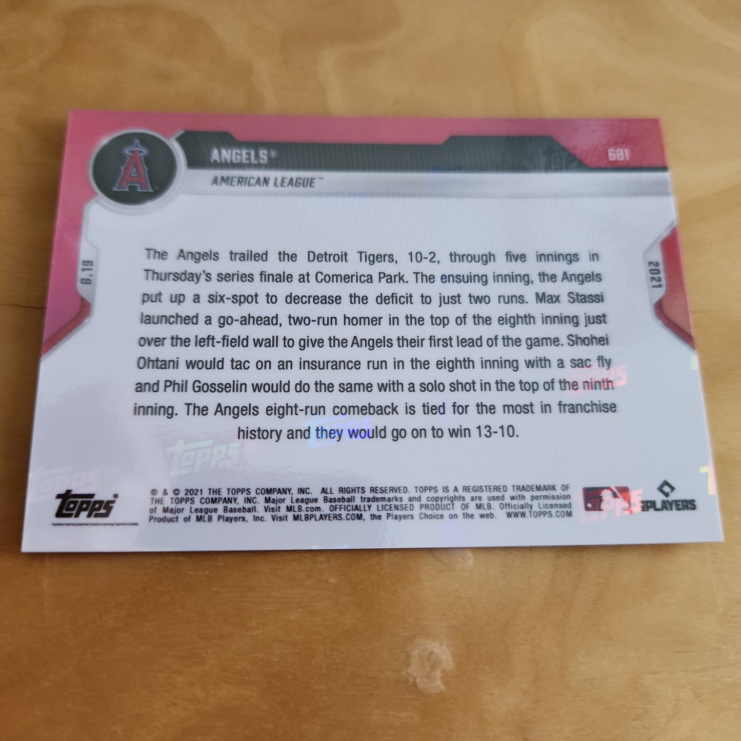 Topps Now Purple Angles 23/25 #681