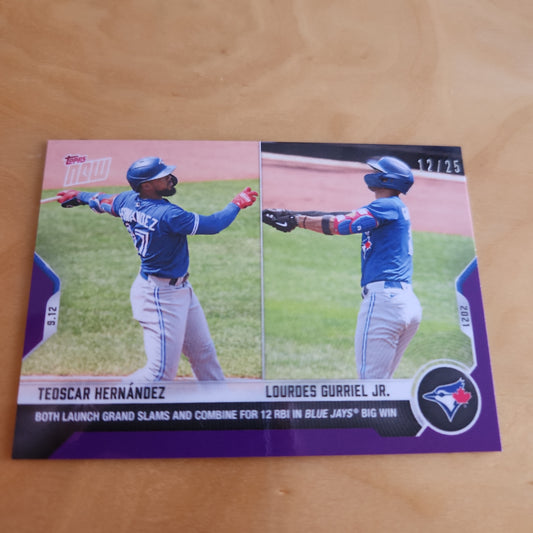 Topps Now Purple Teodscar Hernández & Lourdes Gurriel.Jr. 12/25 #796