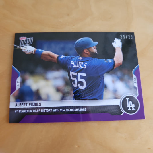 Topps Now Purple Albert Pujols 25/25 #689