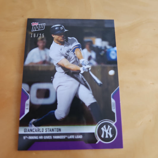 Topps Now Purple Giancarlo Stanton 16/25 #653