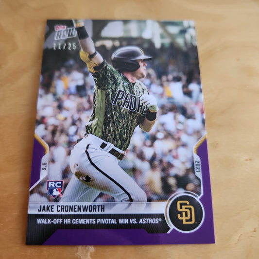 Topps Now Purple Jake Croneworth RC 11/25 #764
