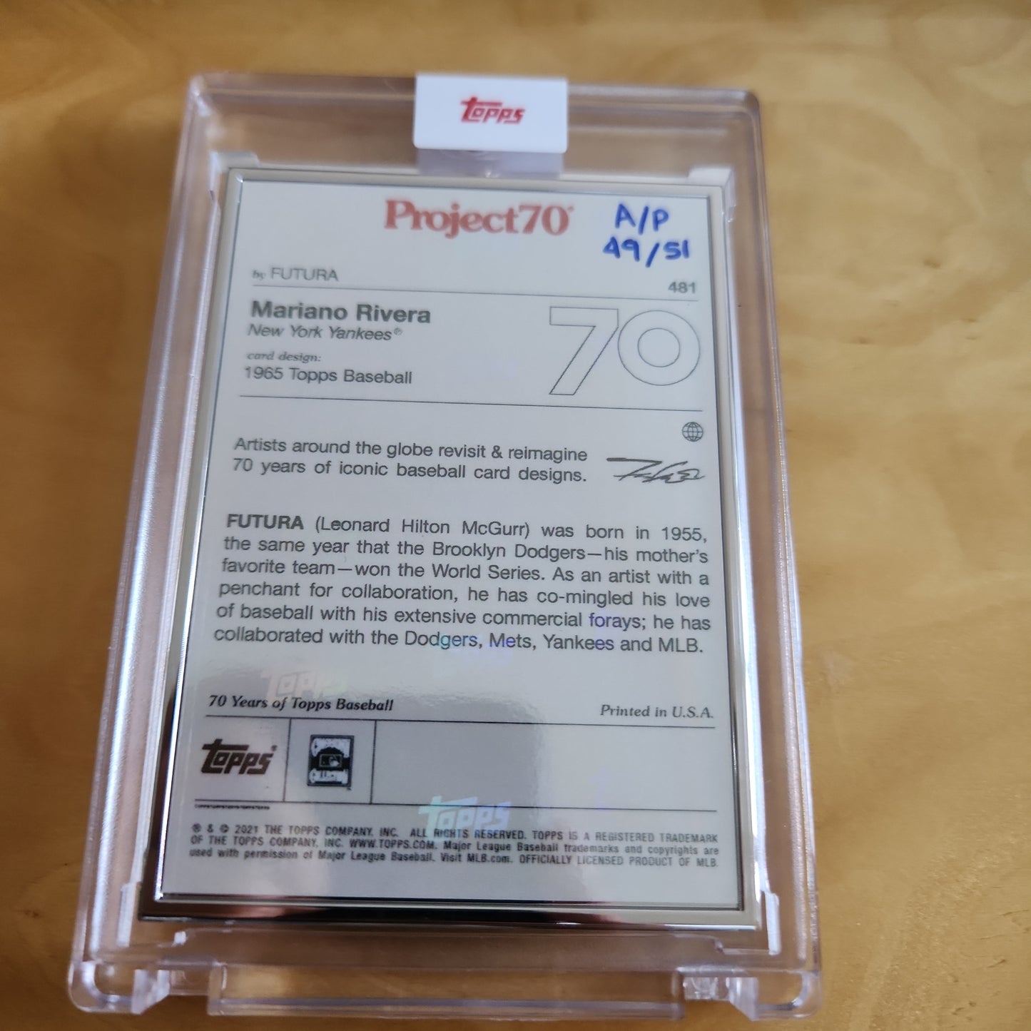 Topps Project 70 Art By: Futura Marinao Rivera 49/51 #481
