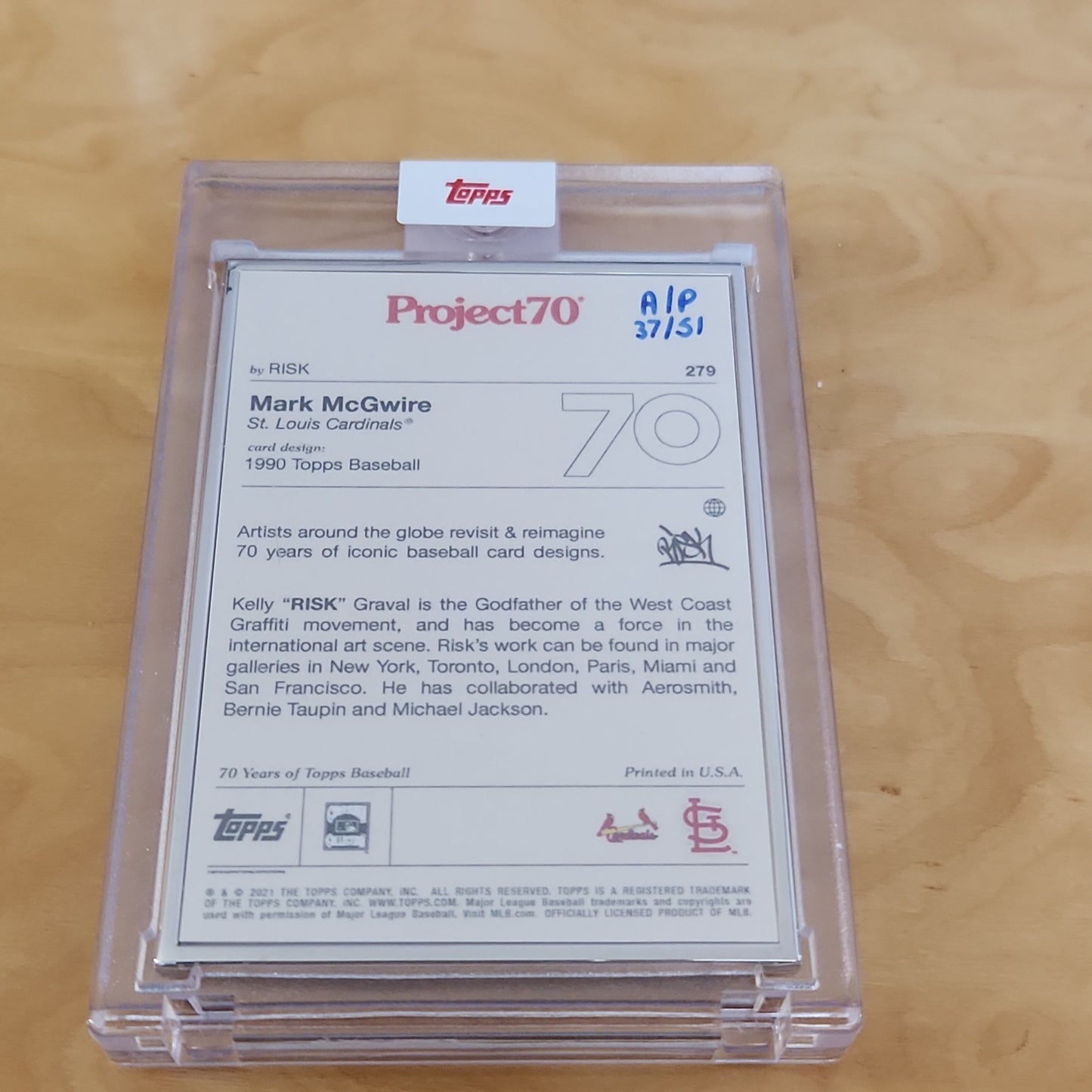 Topps Project 70 Artist Proof By: RISK Mark McGwire 37/51 #279