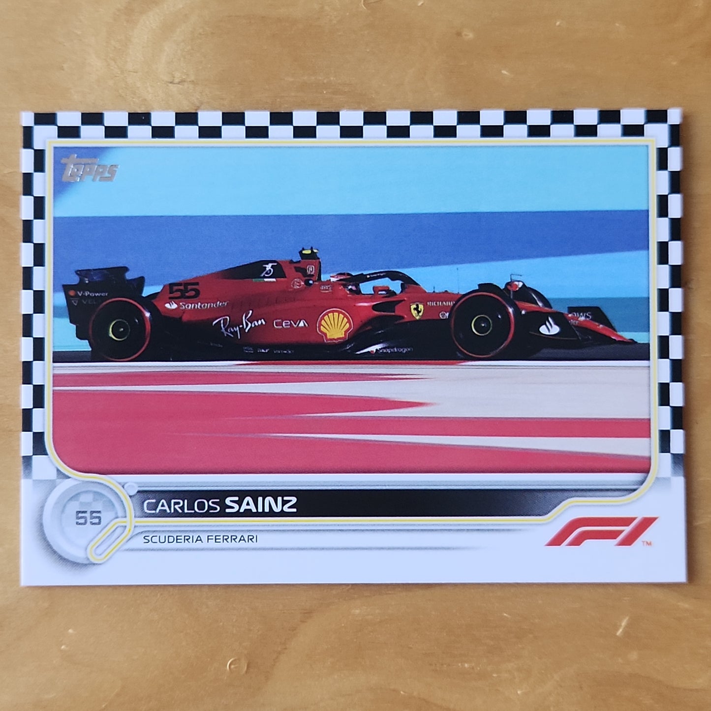 2022 Topps F1 Carlos Sainz Car #118 Checker Board