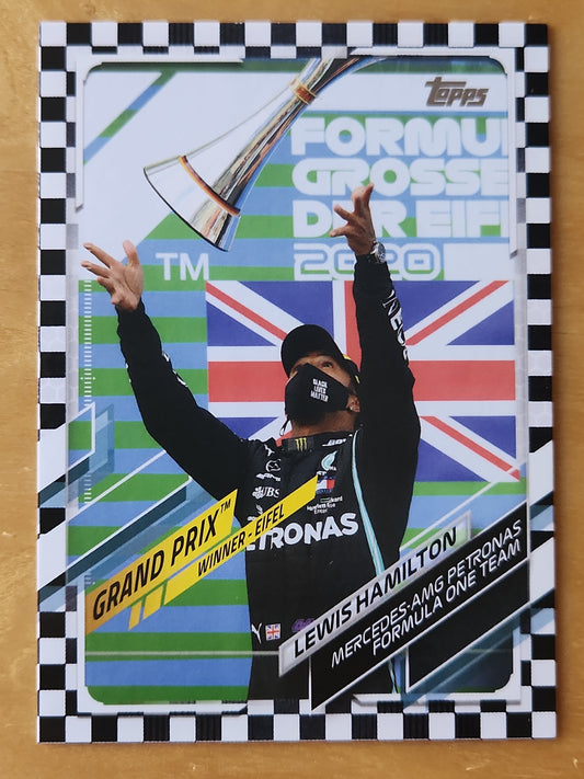 2022 Topps F1 Grand Prix Winner-Eifel Lewis Hamilton #148 Checker Board