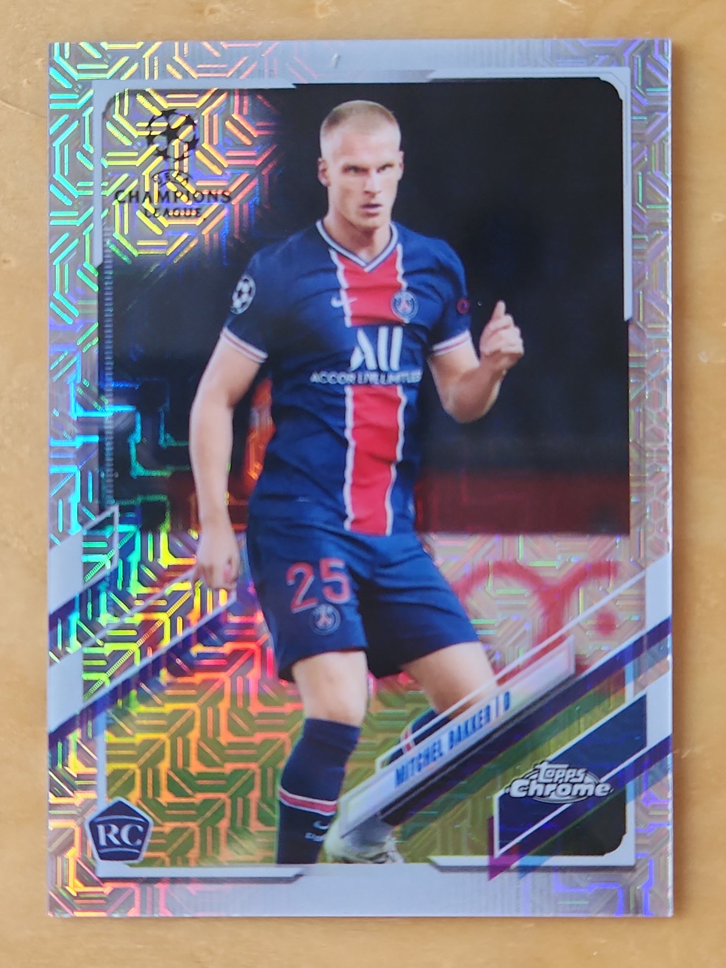 2021 Topps Chrome UEFA Champions League Mitchel Baker RC #51Mojo Refractor