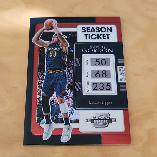 Panini Prizm Optic Contenders Season Ticket Red Aaron Gordan #72