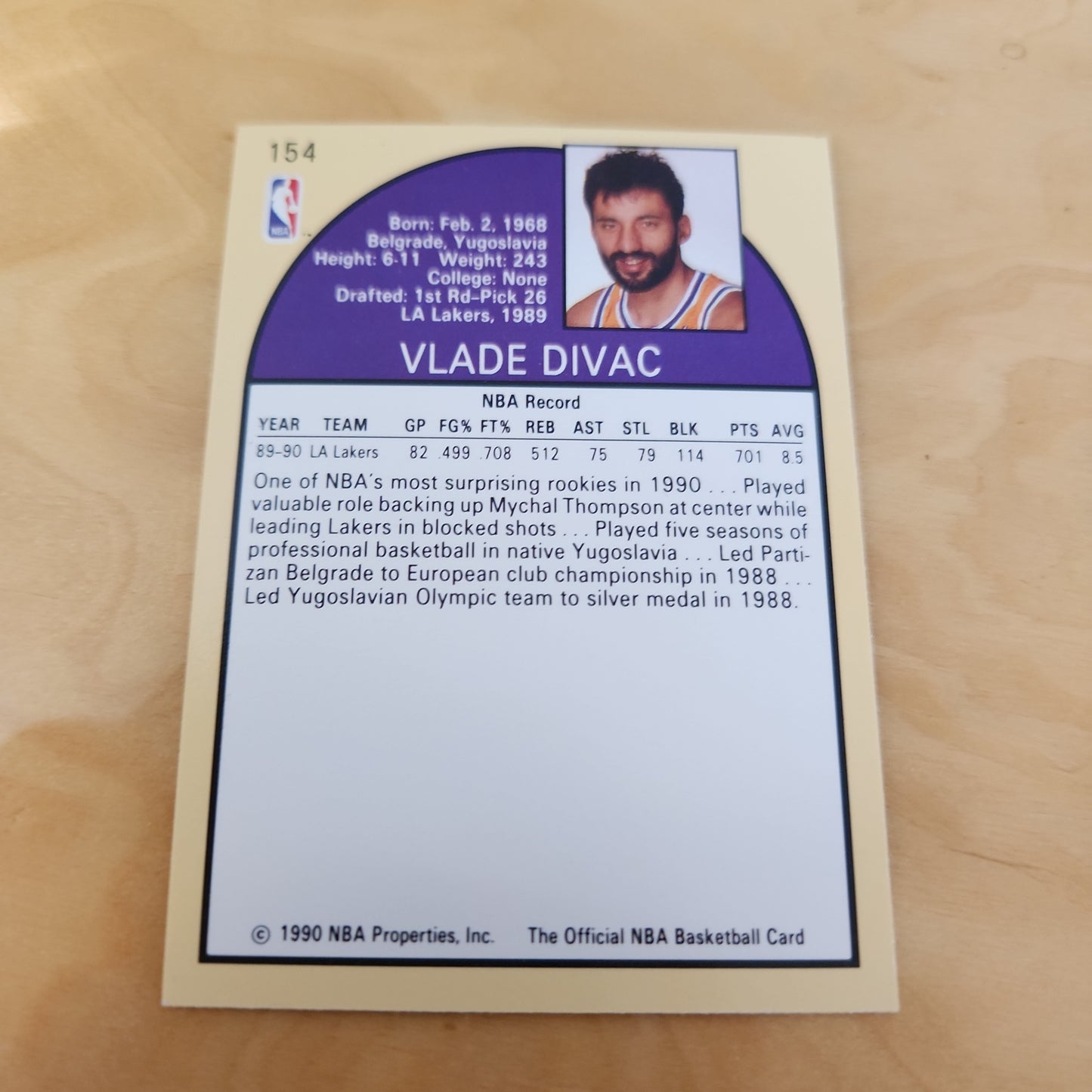 NBA Hoops Vlade Divac RC #154