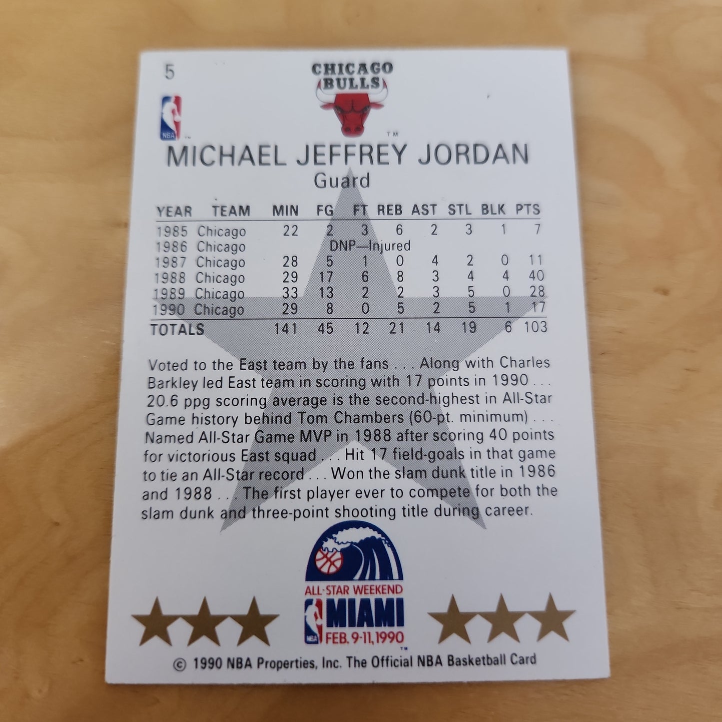 NBA Hoops Michel Jordan #5