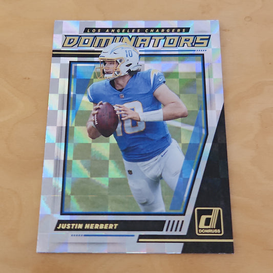 Panini Donruss Dominators Gold Justin Herbert #D25