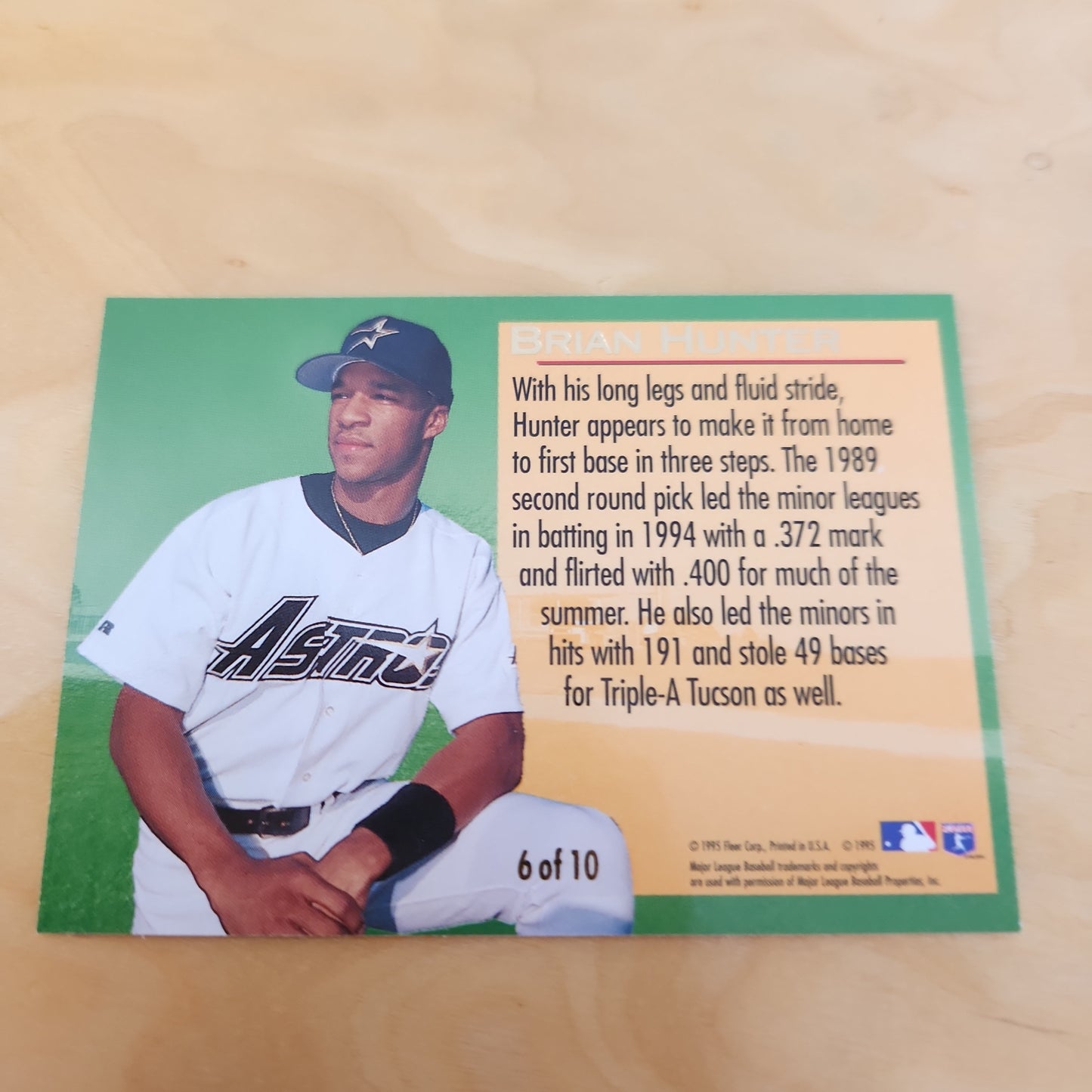 Fleer Ultra Golden Prospect Brian Hunter 6/10