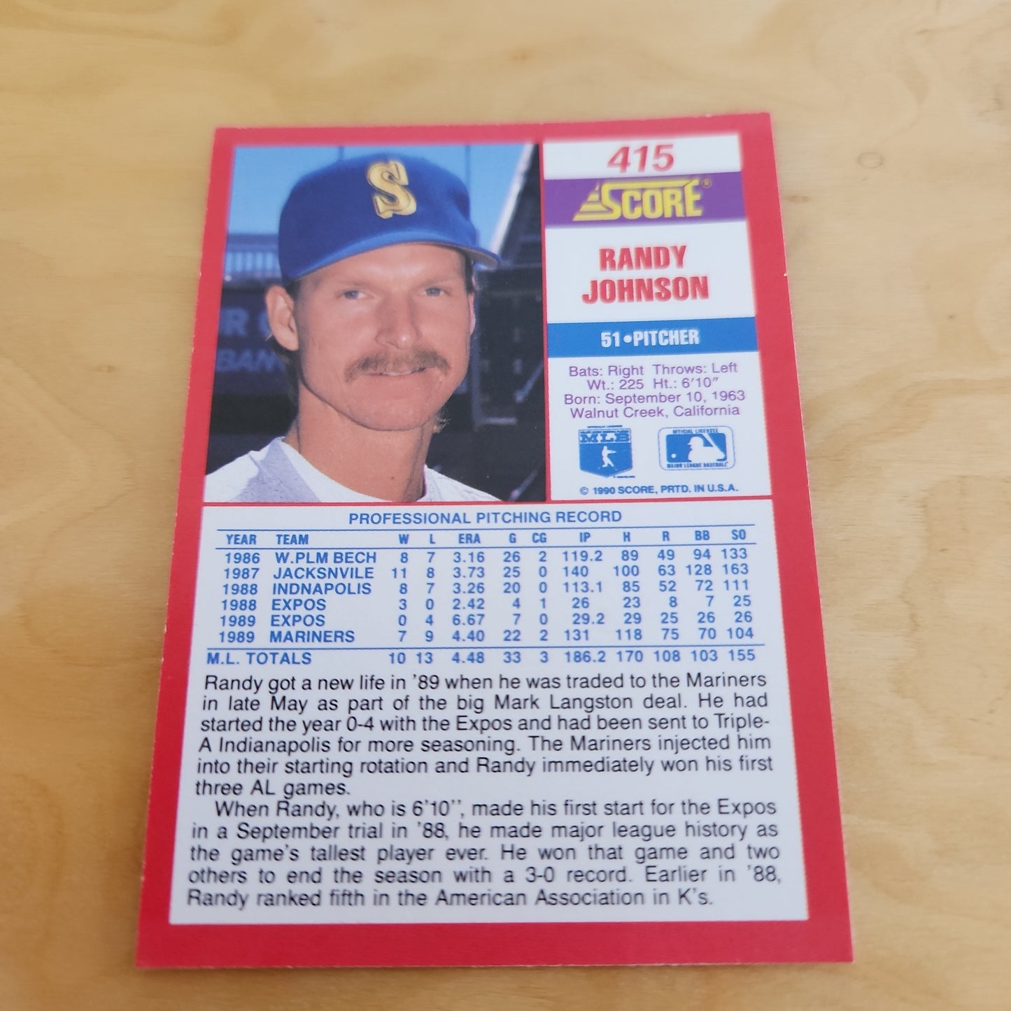 Score Randy Johson #415