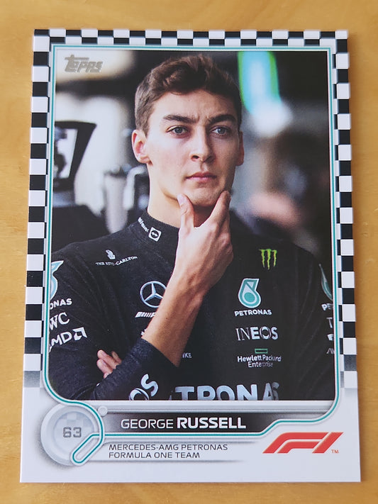 2022 Topps F1 Racing George Russell #18 Checker Board