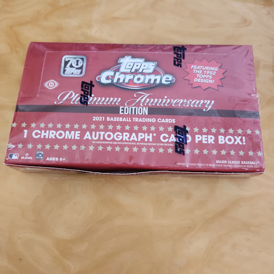 Openned Topps Chrome Platinum 70th Anniversary 2021