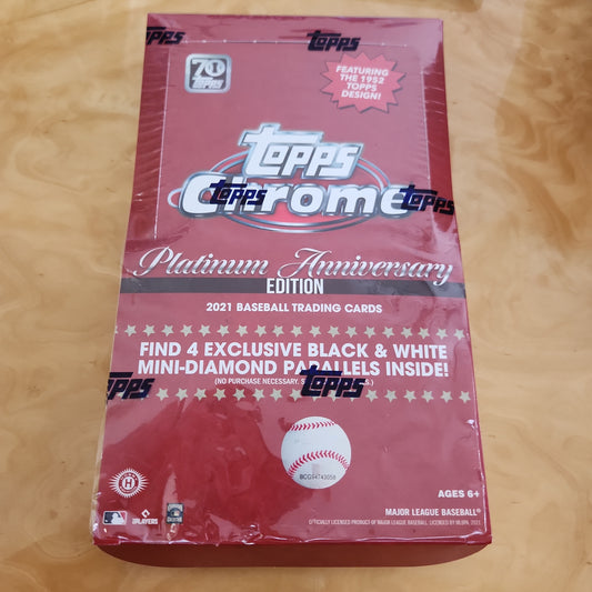 Openned Topps Chrome Platinum 70th Anniversary 2021