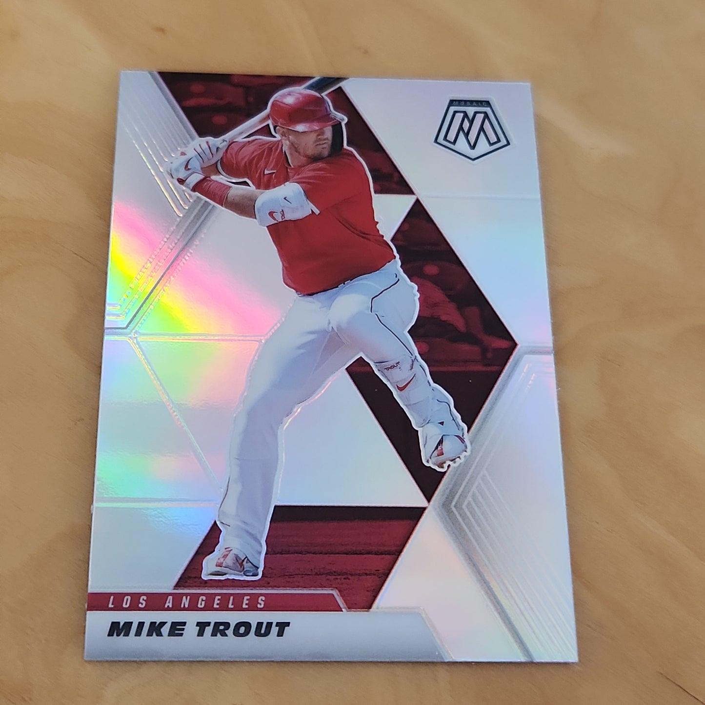 Panini Prizm Mosiac Rainbow Refractor Mike Trout #103