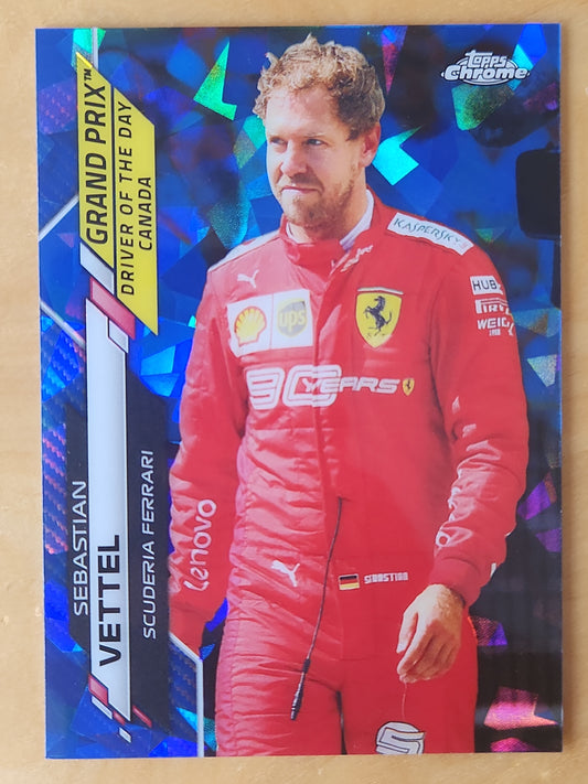 2020 Topps Chrome Saphire F1 Grand Prix Driver of the Day Canada Sebastian Vettel #160