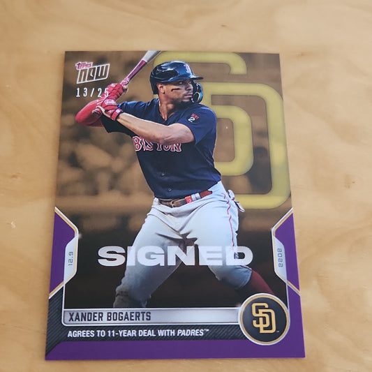 Topps Now Purple Xander Bogaerts 13/25 #OS-47
