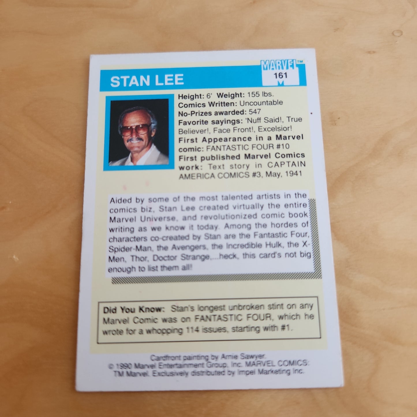 Marvel Comics Stan Lee Mr. Marvel #161