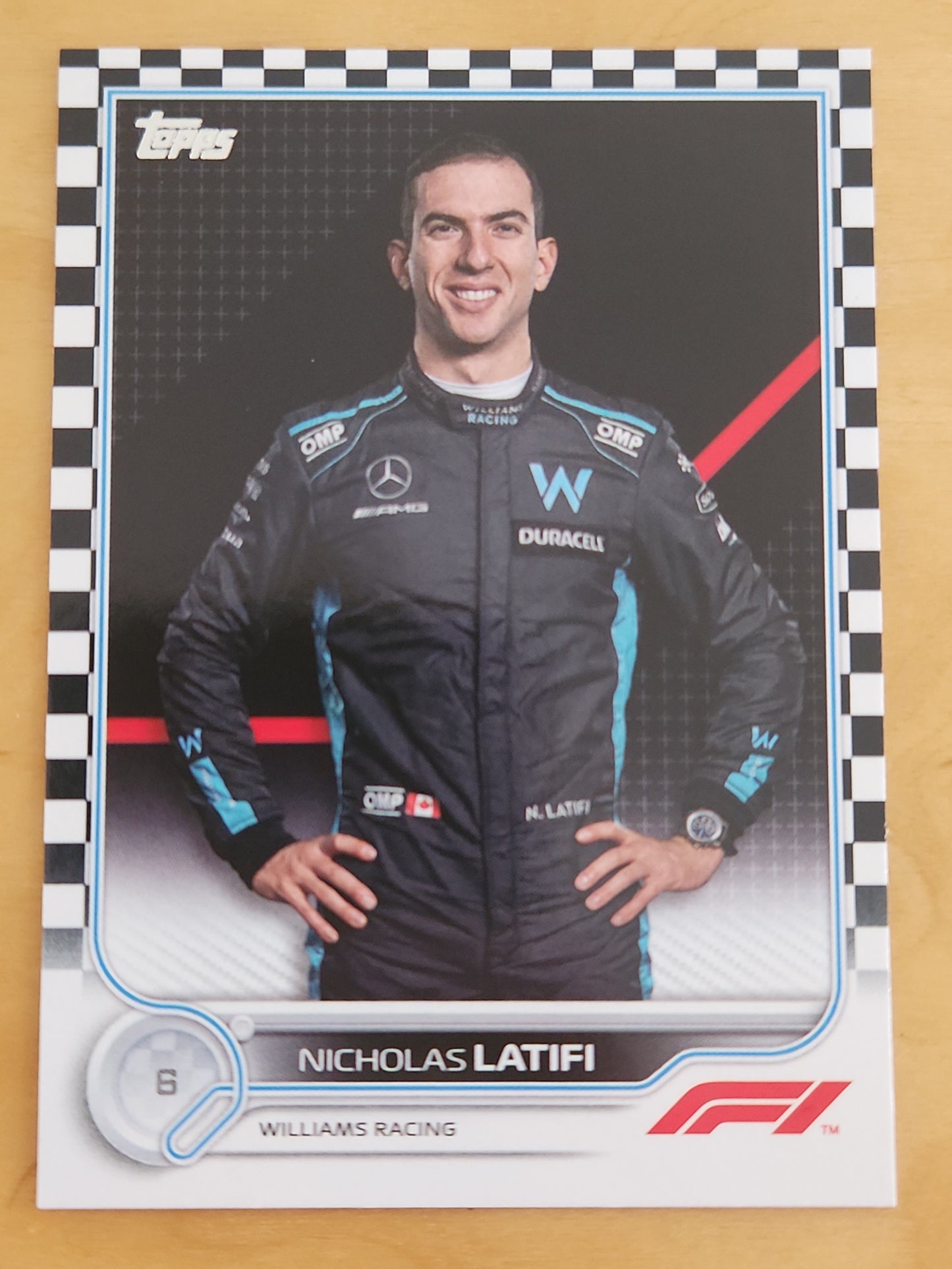 2022 Topps F1 Nicholas Latifi #51 Checker Flag