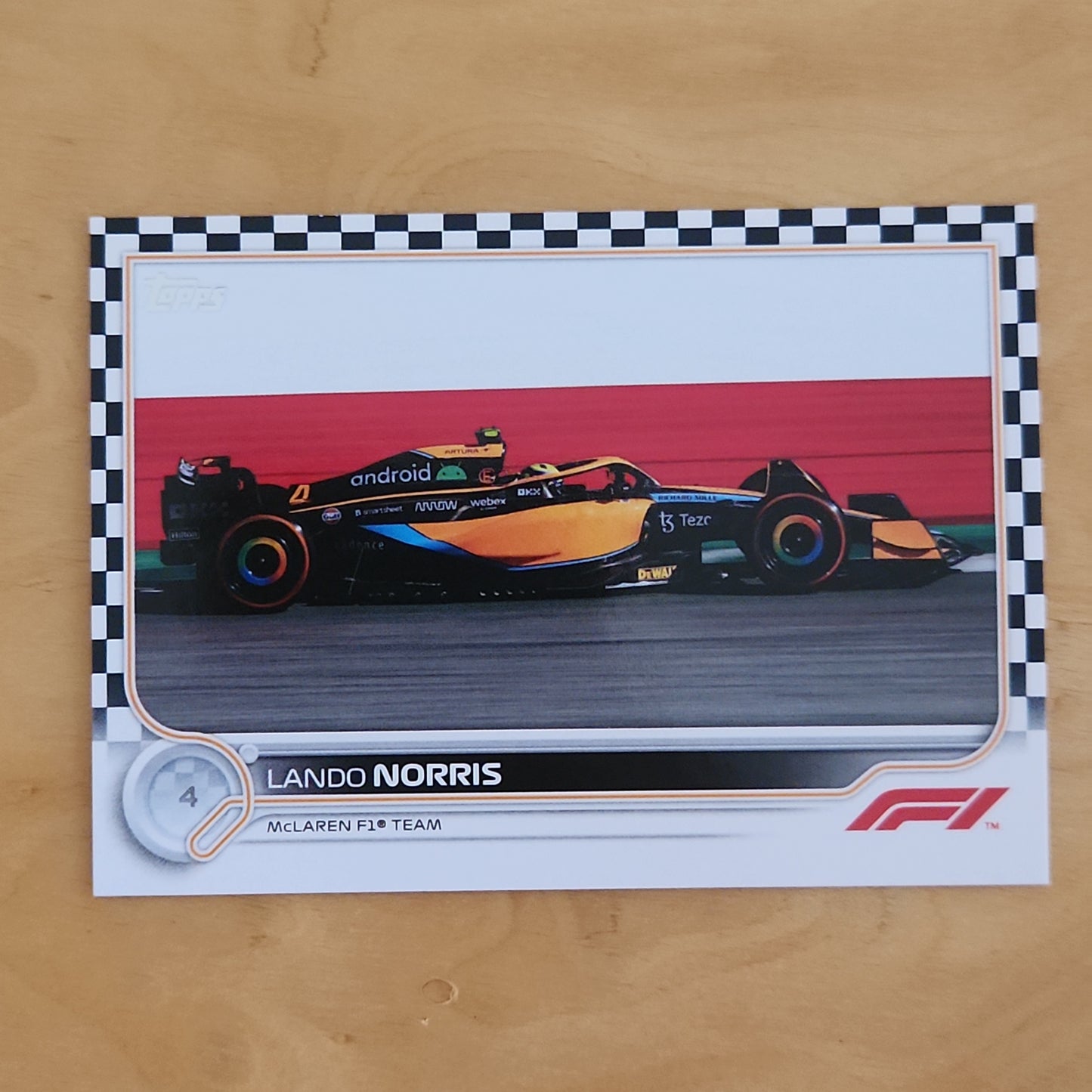 2022 Topps Lando Norris Car #119 Checker Flag