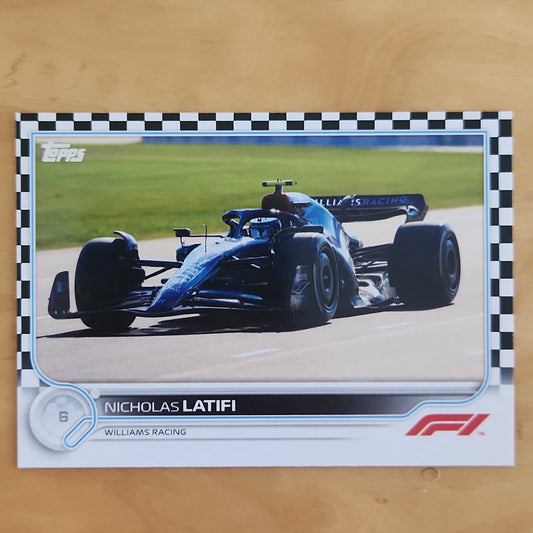 2022 Topps F1 Nicholas Latifi Car #52 Checker Flag