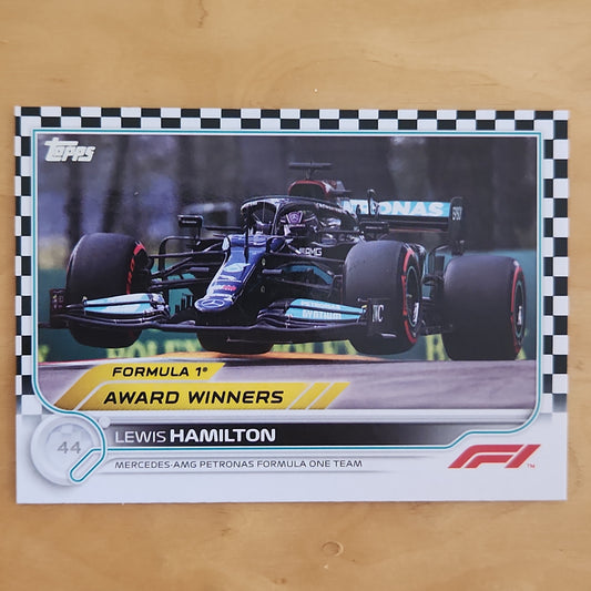 2022 Topps F1 Formula One Award Winners Lewis Hamilton #195 Checker Flag