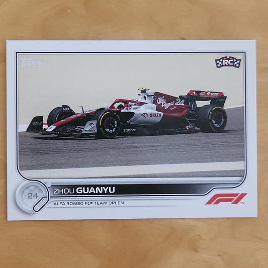 2022 Topps F1 Zhou Guanyu RC #126