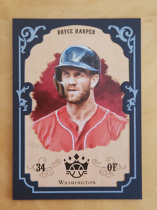 2019 Panini Diamond Kings Baseball Crowing Moment Bryce Harper #DK04-BH Black Frame