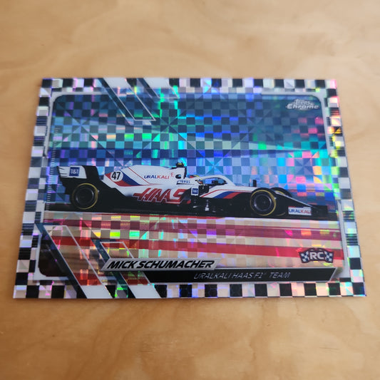 Topps Chrome Checkered Refractor Mick Schumacher RC #112