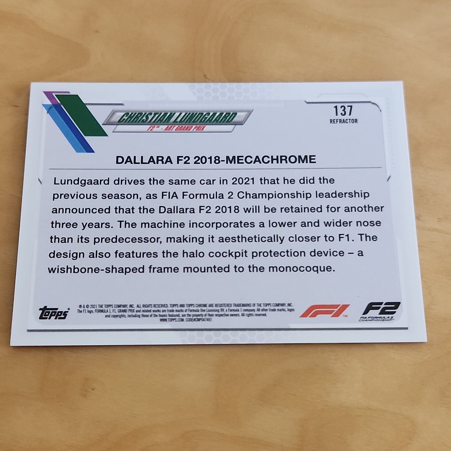 Topps Chrome Refractor Christian Lundgaard #137