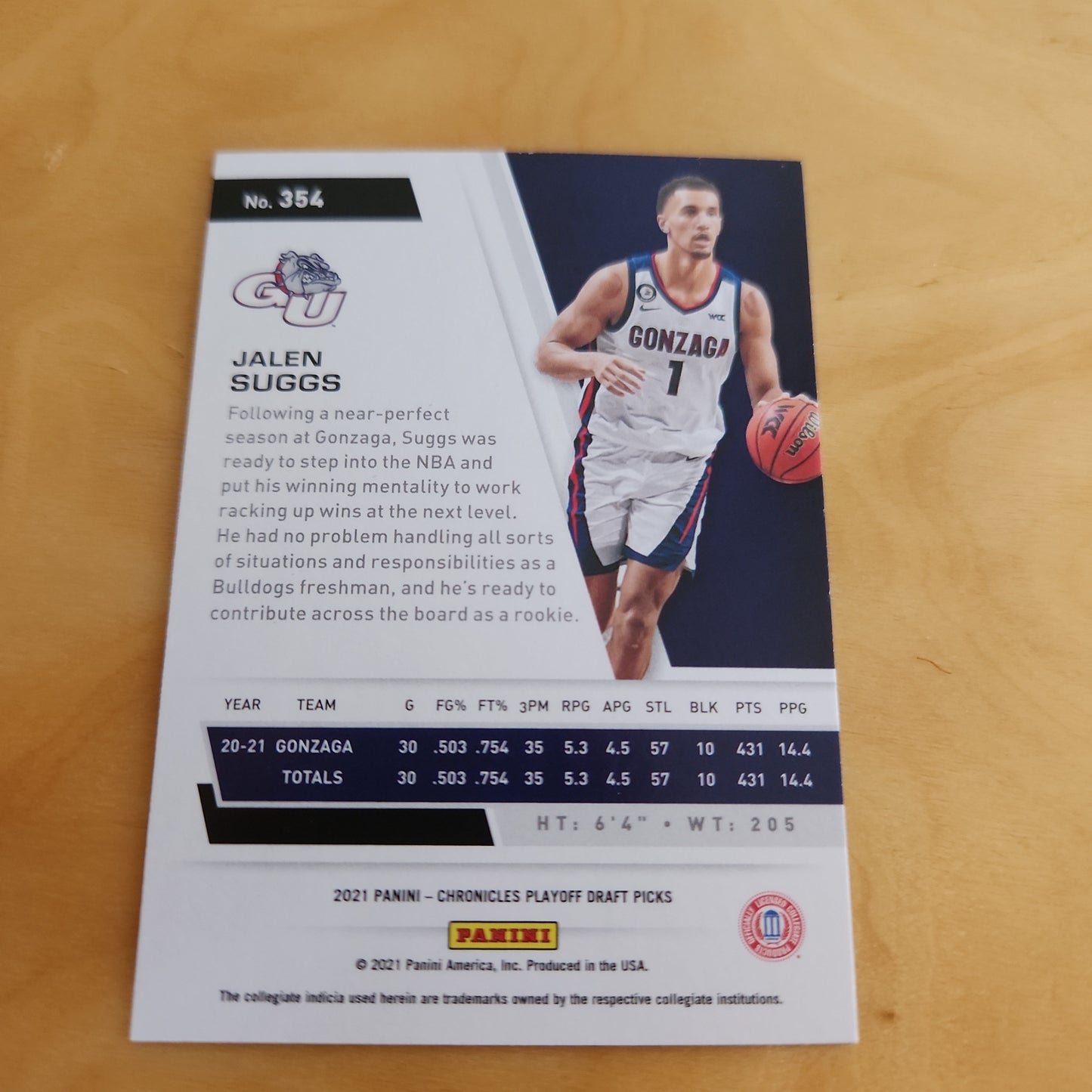 Panini Playoff Draft Picks Jalen Suggs RC #354