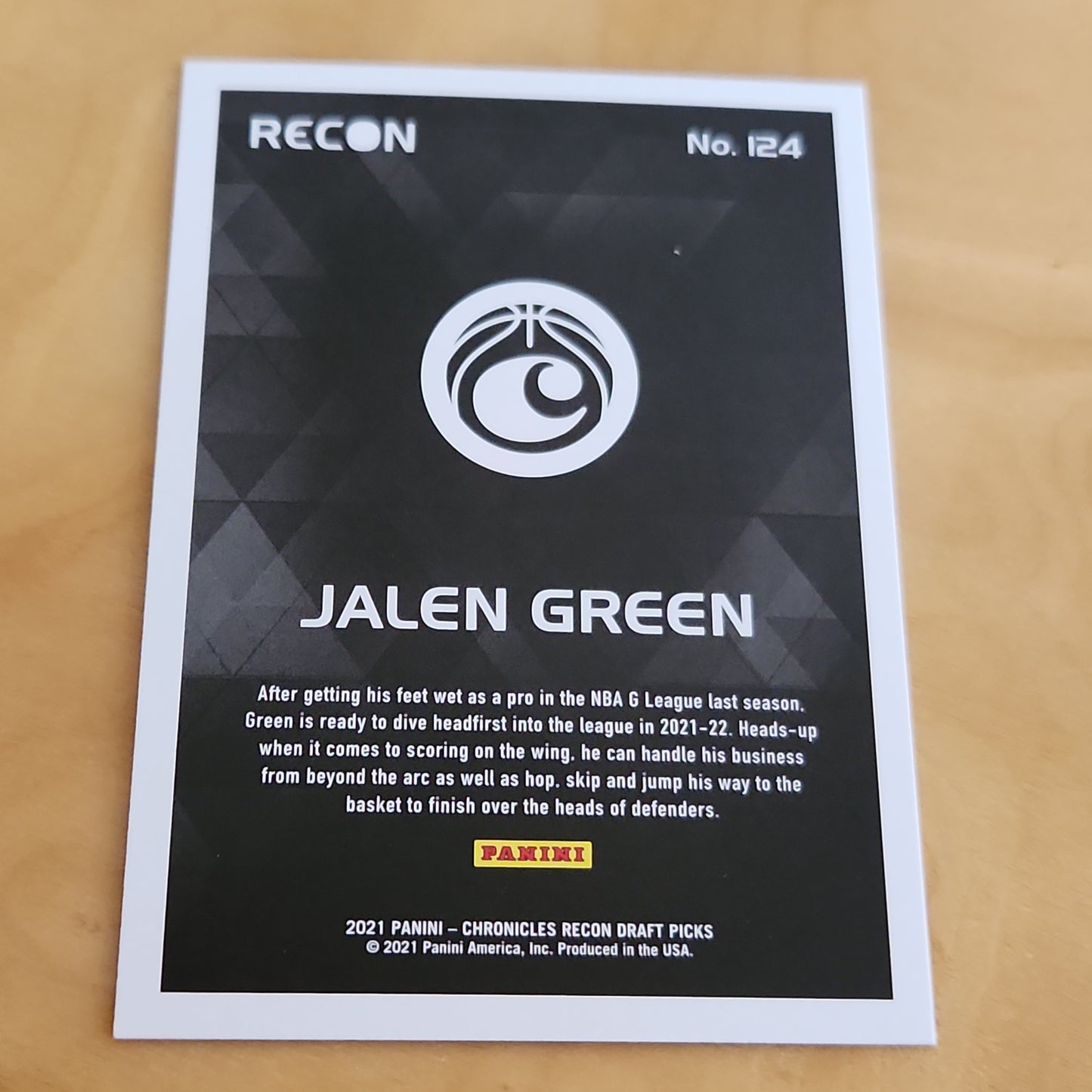 Panini Recon Draft Picks Jalen Green #124