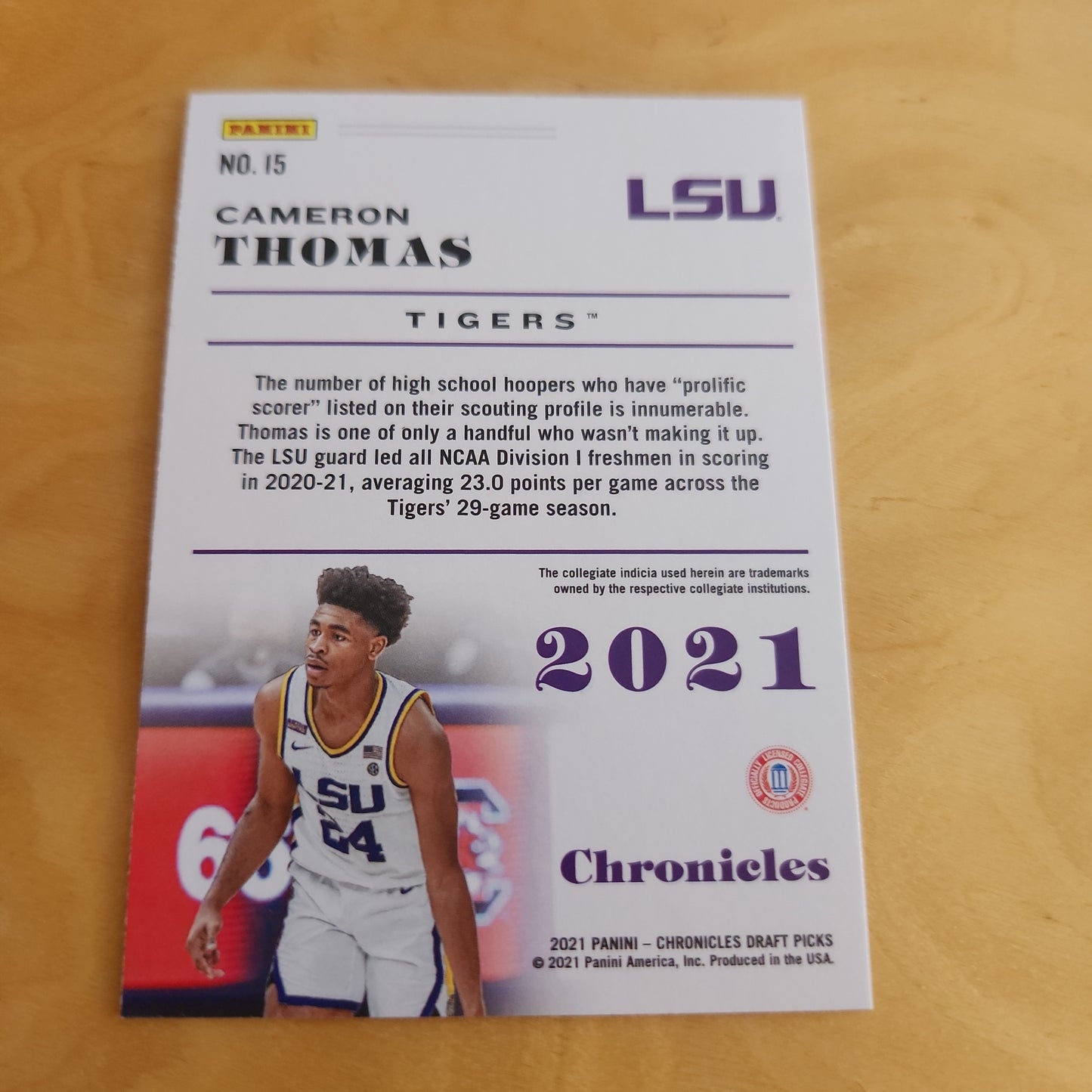 Panini Chronicles Draft Picks Cameron Thomas RC #15