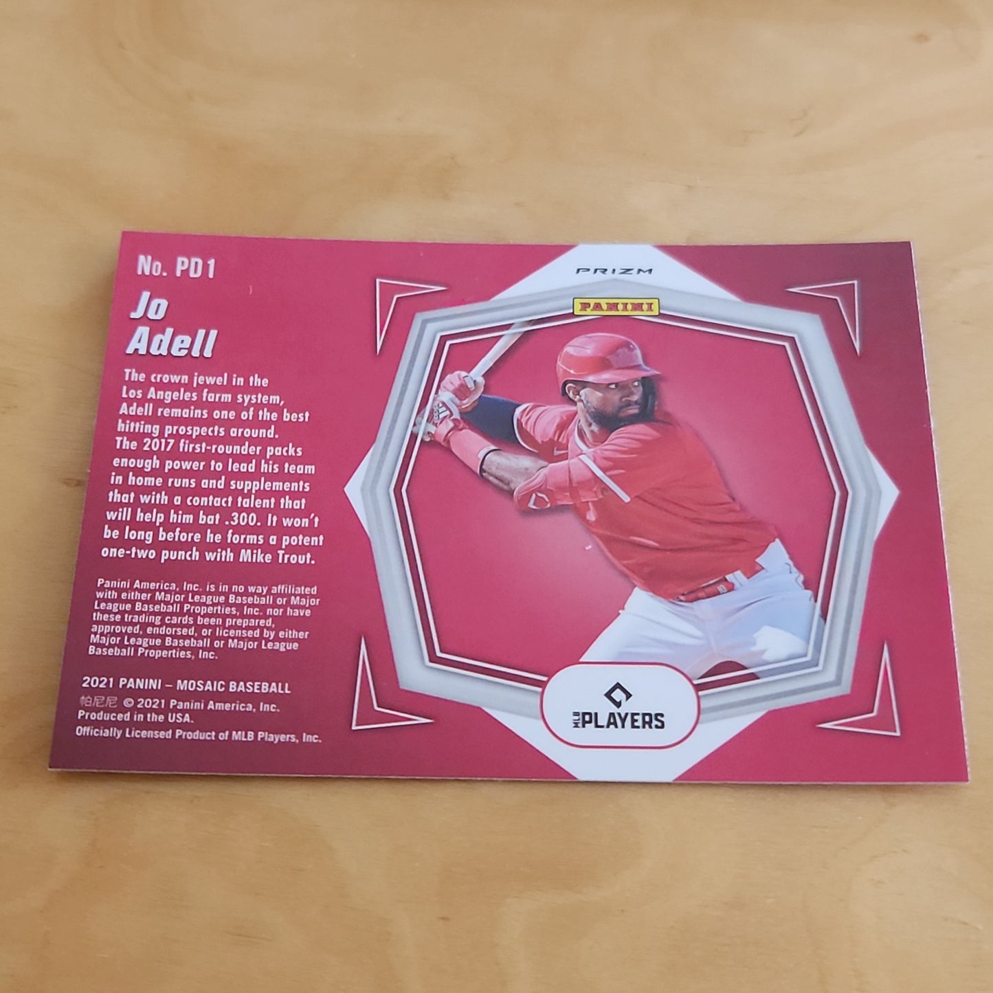 Panini Prizm Mosiac Red Debuts Jo Adell #PD1