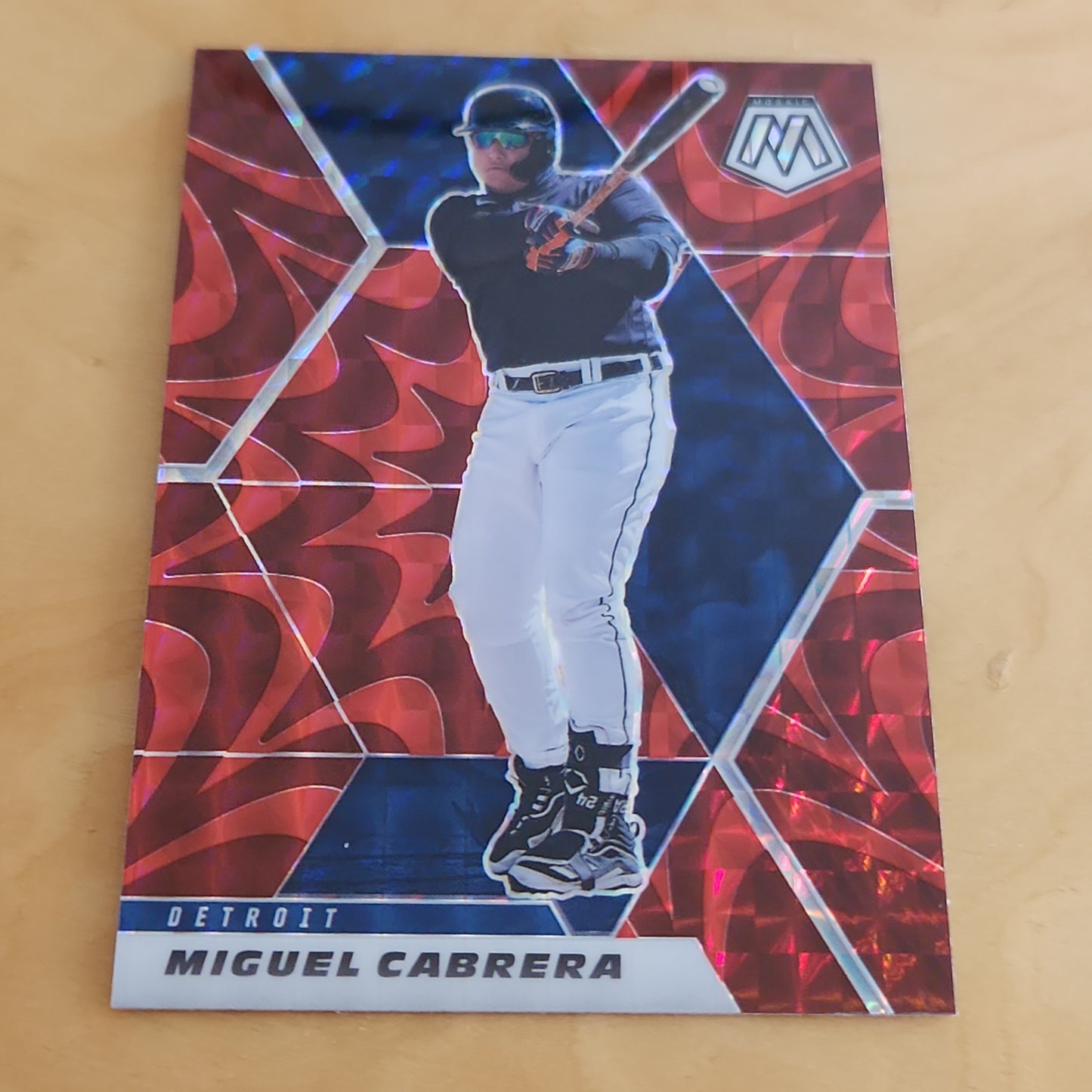 Panini Prizm Mosiac Red Miguel Cabrera #117