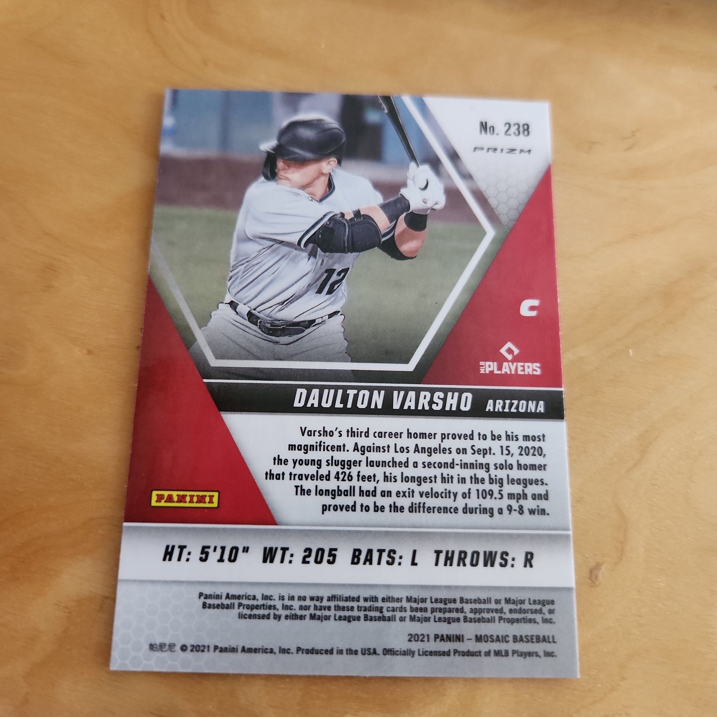 Panini Prizm Mosiac Yellow Daulton Varsho #238