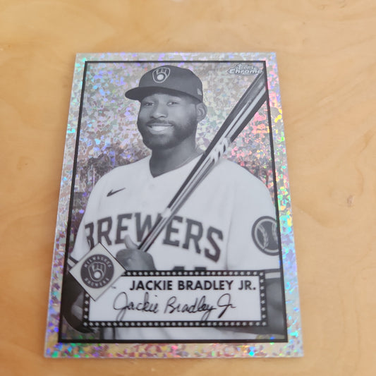 Topps Chrome Platnium Anniversary Black & White Mini Diamonds Jackie Bradley Jr. Auto #147