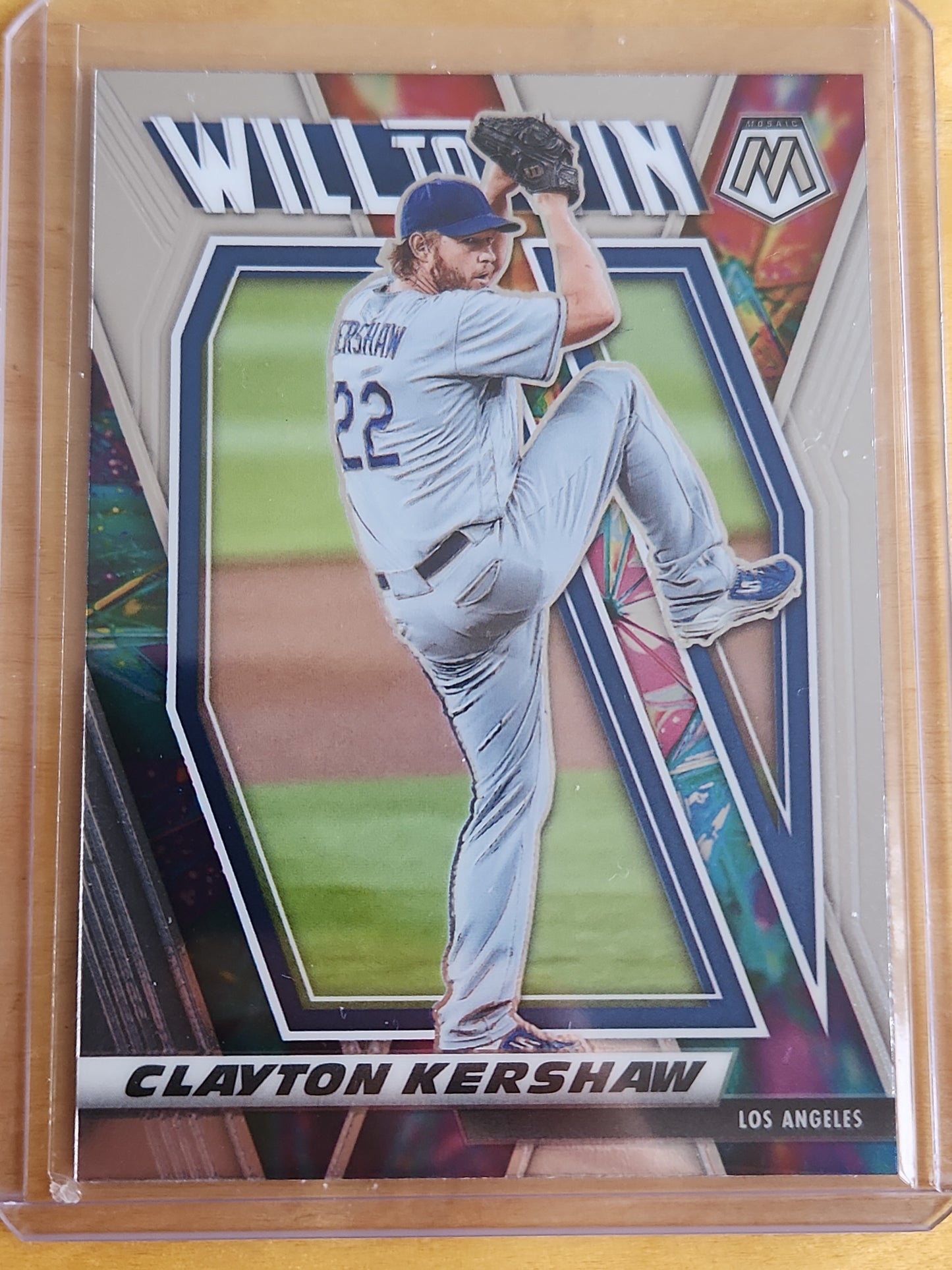 2021 Panini Mosaic Will to Win Clayton Kershaw #WTW5