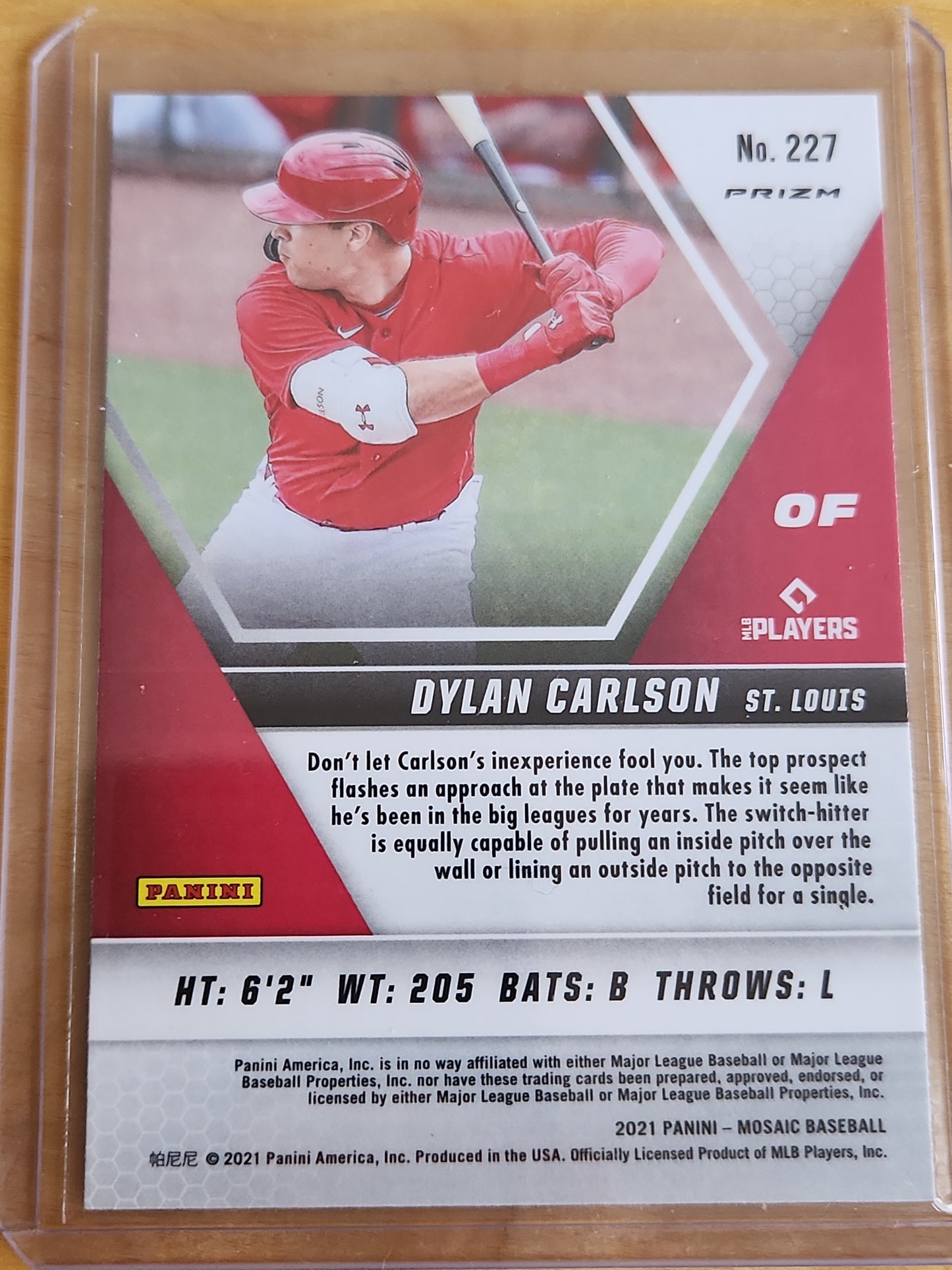 2021 Panini Mosaic Dylan Carlson RC #227