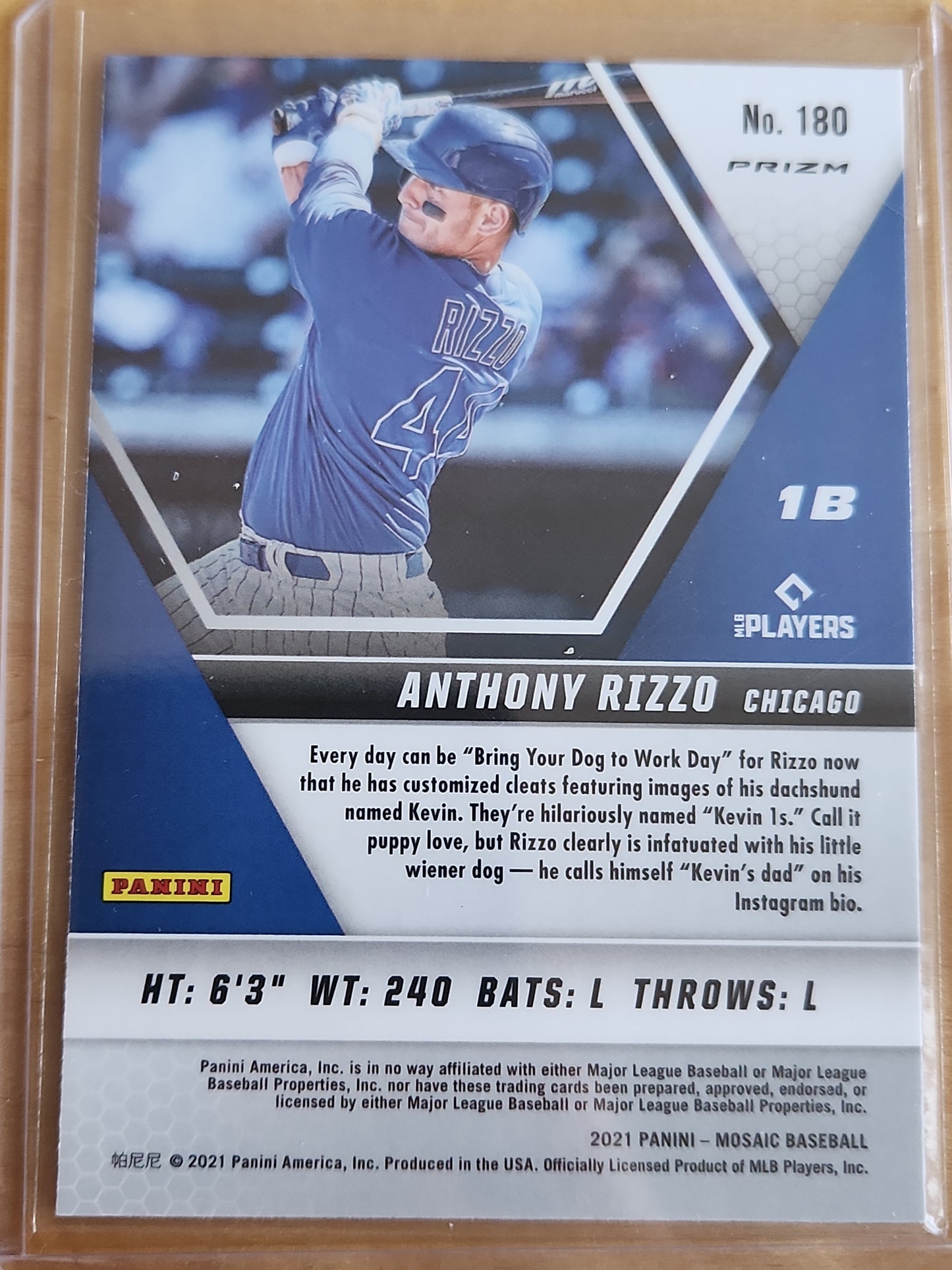 2021 Panini Mosaic Anthony Rizzo #180 Prizm