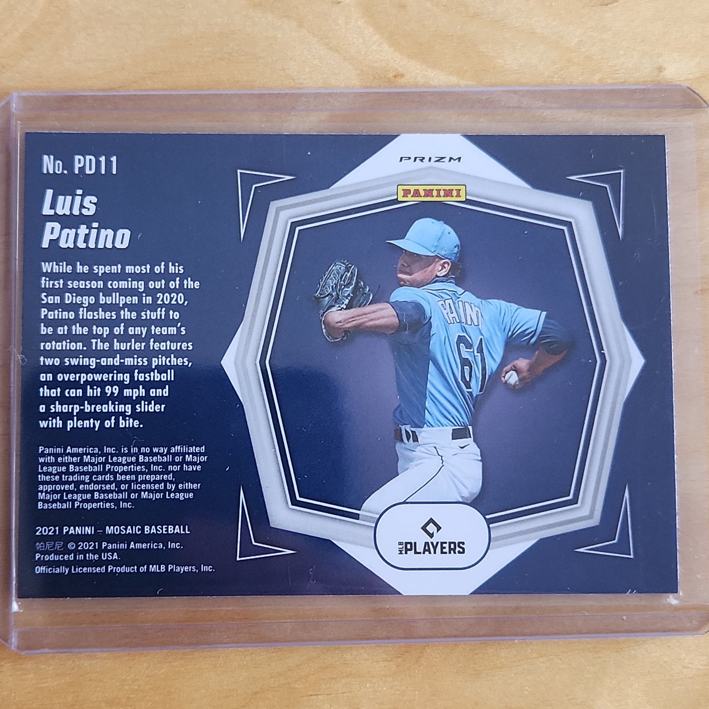 2021 Panini Mosaic Debut  Prizm Luis Patino #PD11 Tampa Bay Rays