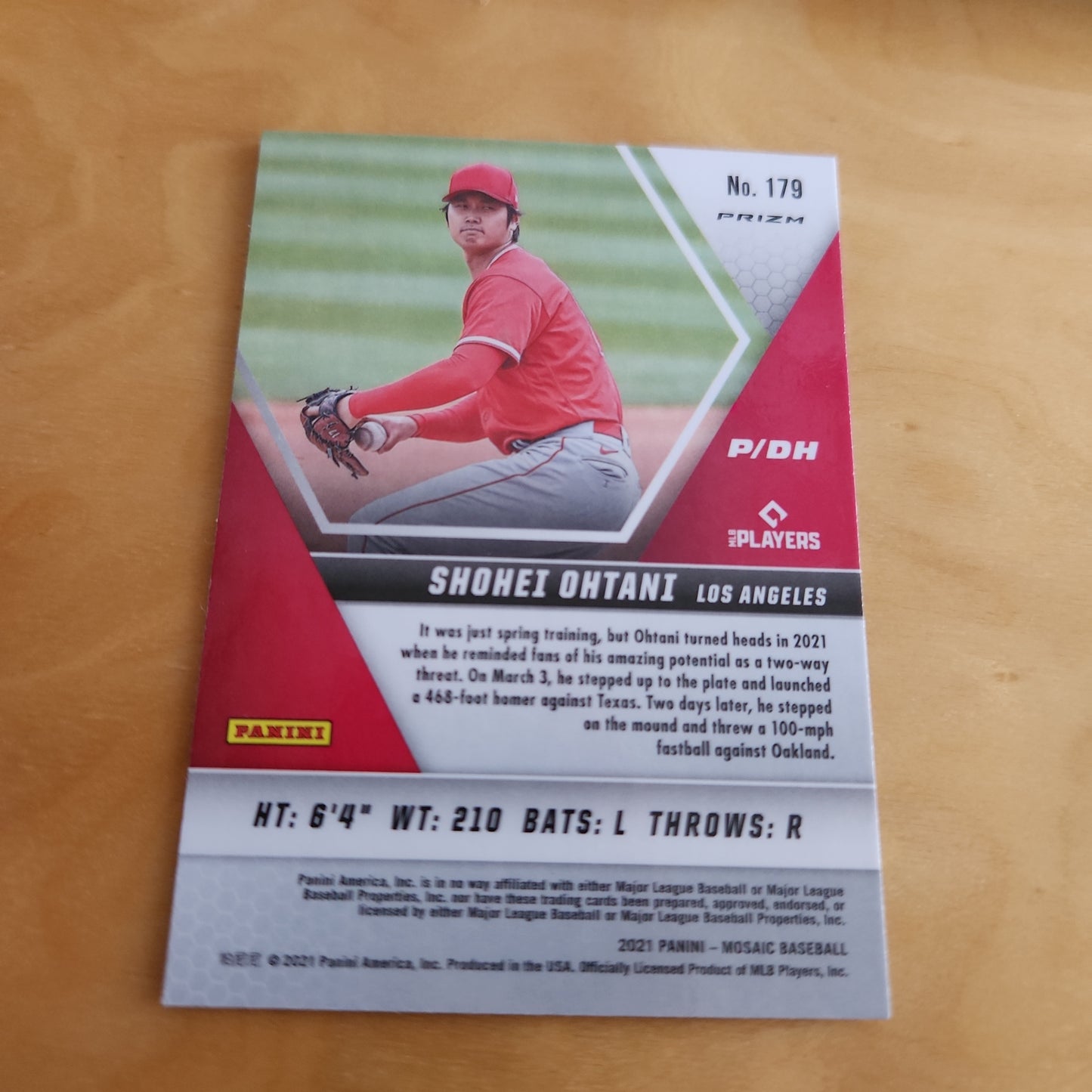 Panini Prizm Mosiac Yellow Shohei Ohtani #179