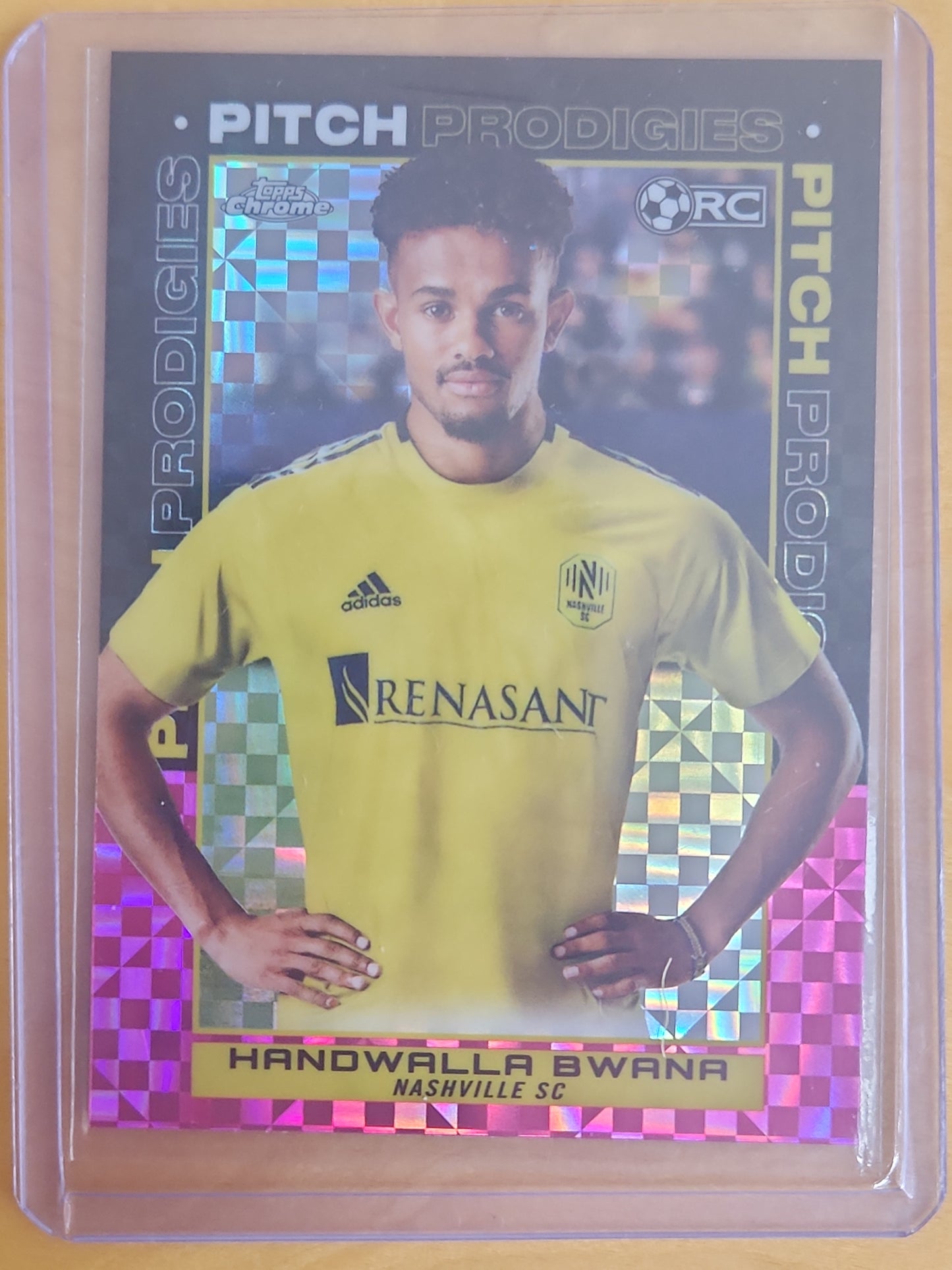 2021 Topps Pitch Prodigies Pink PX-fractor Handwalla Bwana RC #192 NashVille SC