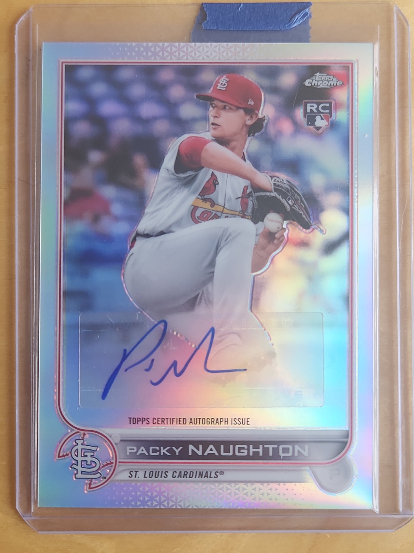 2022 Topps Chrome refractor Packy Naughton AUTO RC #AC-PN